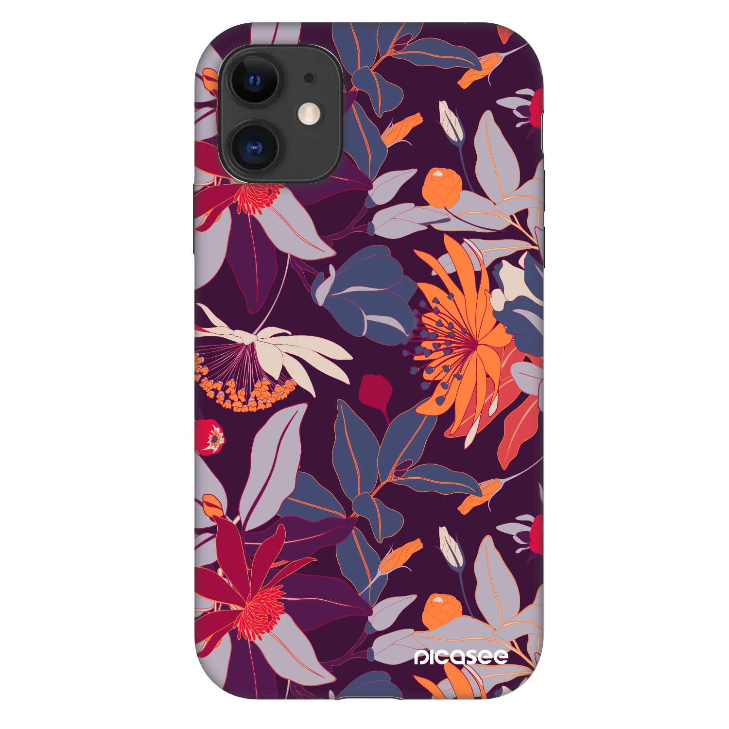 Picasee Fashion Case na Apple iPhone 11 - Purple Leaf