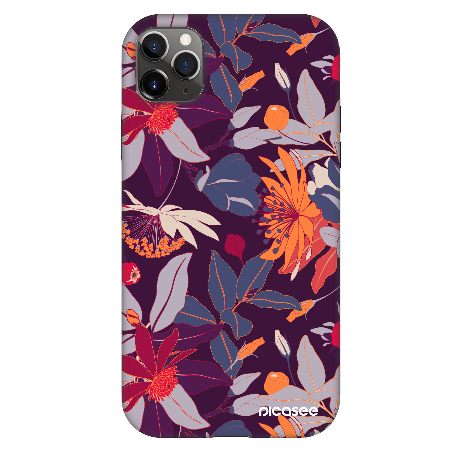 Picasee Fashion Case na Apple iPhone 11 Pro Max - Purple Leaf