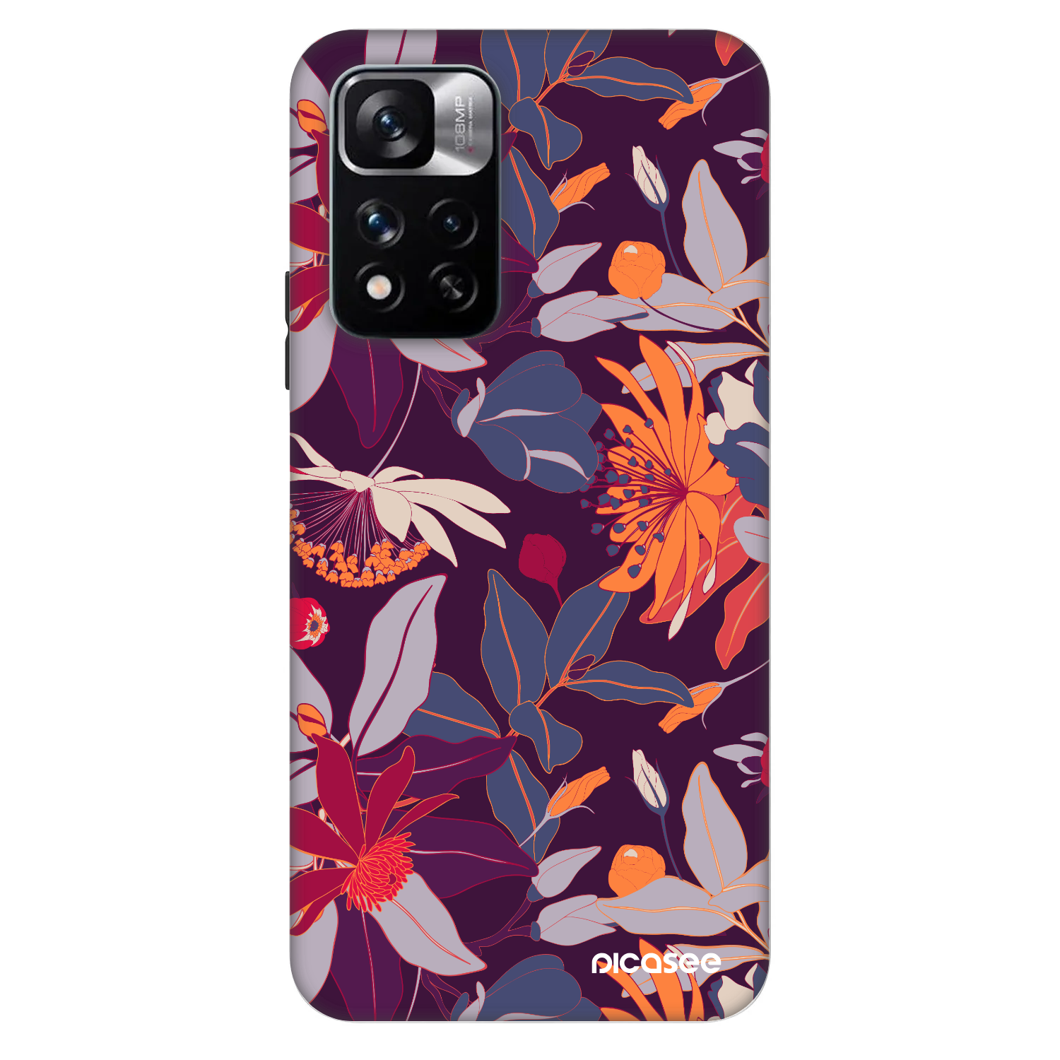 Picasee Fashion Case na Xiaomi Redmi Note 11 Pro 5G - Purple Leaf
