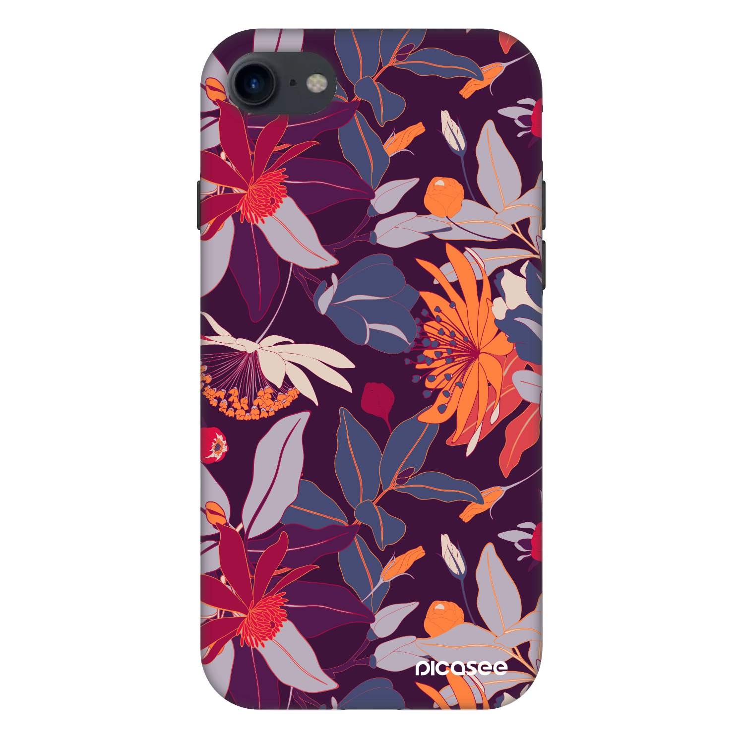 Picasee Fashion Case na Apple iPhone 8 - Purple Leaf