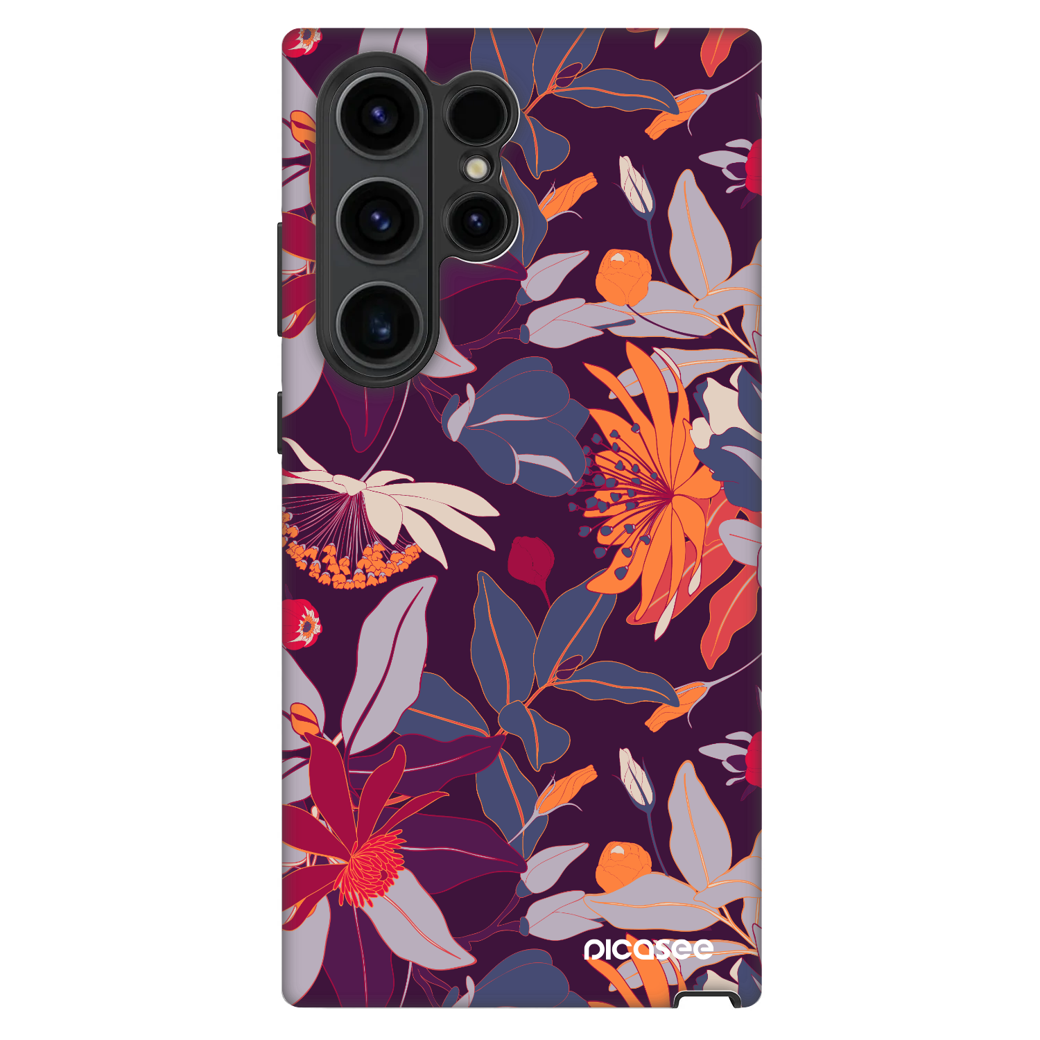 Picasee Fashion Case na Samsung Galaxy S23 Ultra 5G - Purple Leaf