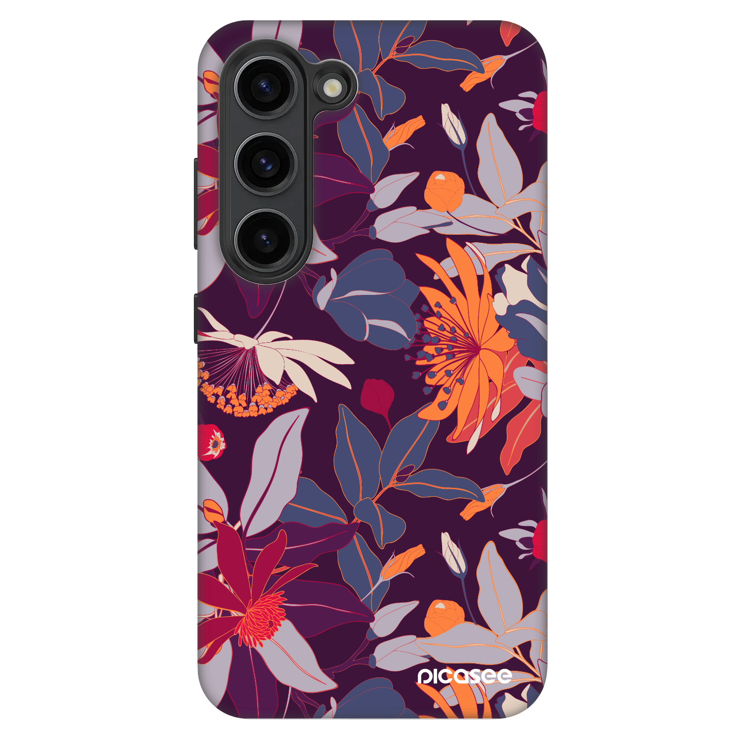 Picasee Fashion Case na Samsung Galaxy S23 5G - Purple Leaf