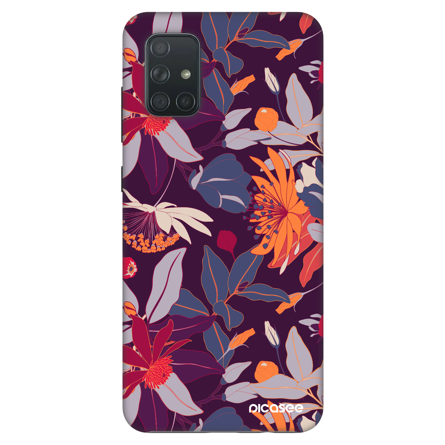 Picasee Fashion Case na Samsung Galaxy A71 A715F - Purple Leaf