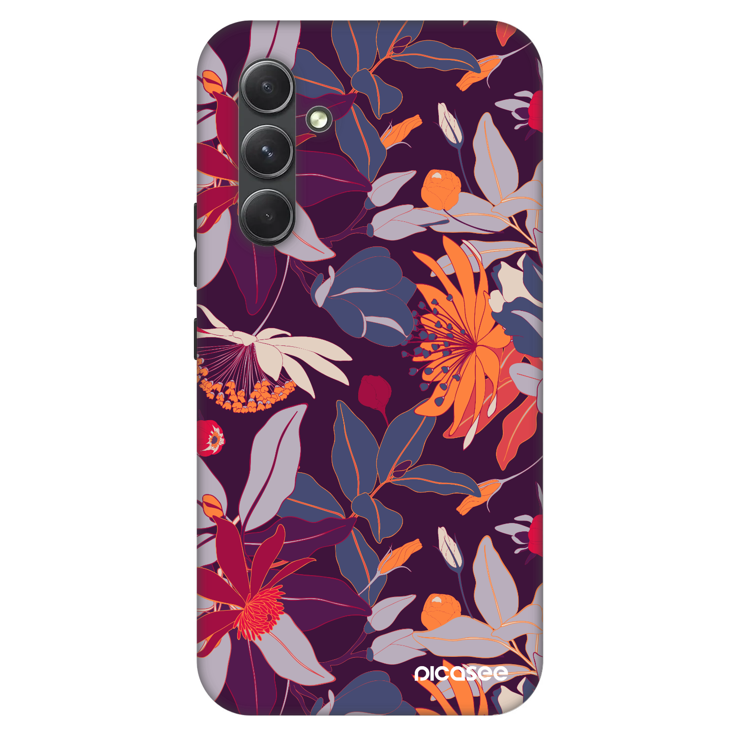 Picasee Fashion Case na Samsung Galaxy A54 5G A546B - Purple Leaf