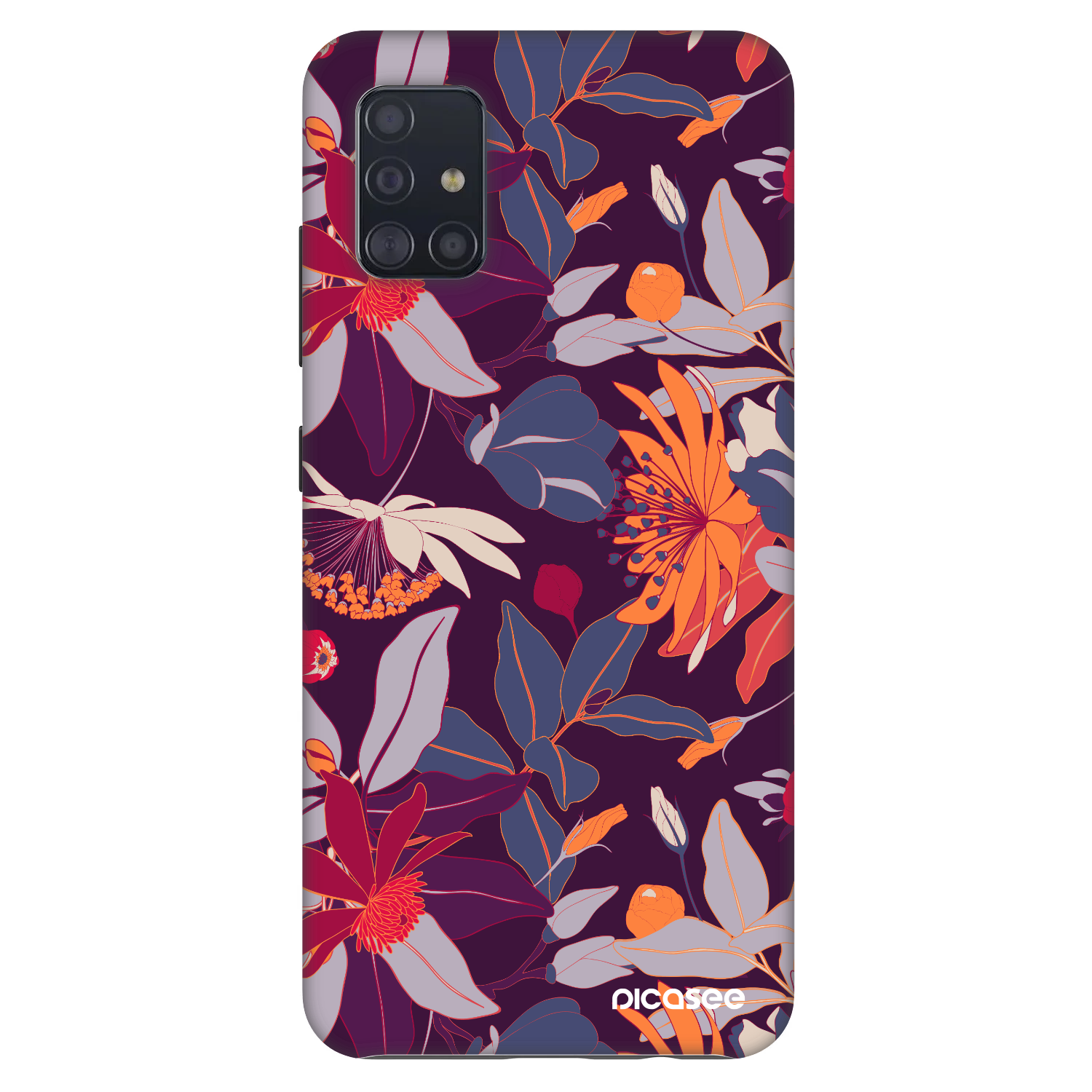 Picasee Fashion Case na Samsung Galaxy A51 A515F - Purple Leaf