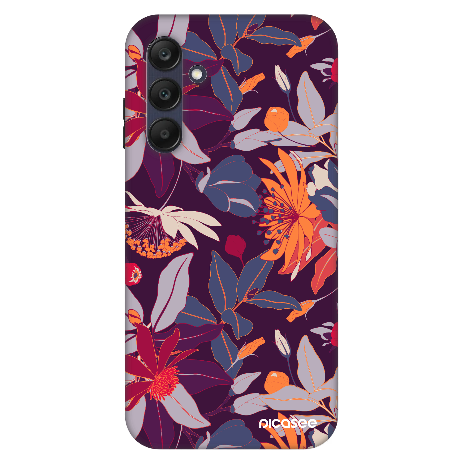 Picasee Fashion Case na Samsung Galaxy A25 A256B 5G - Purple Leaf