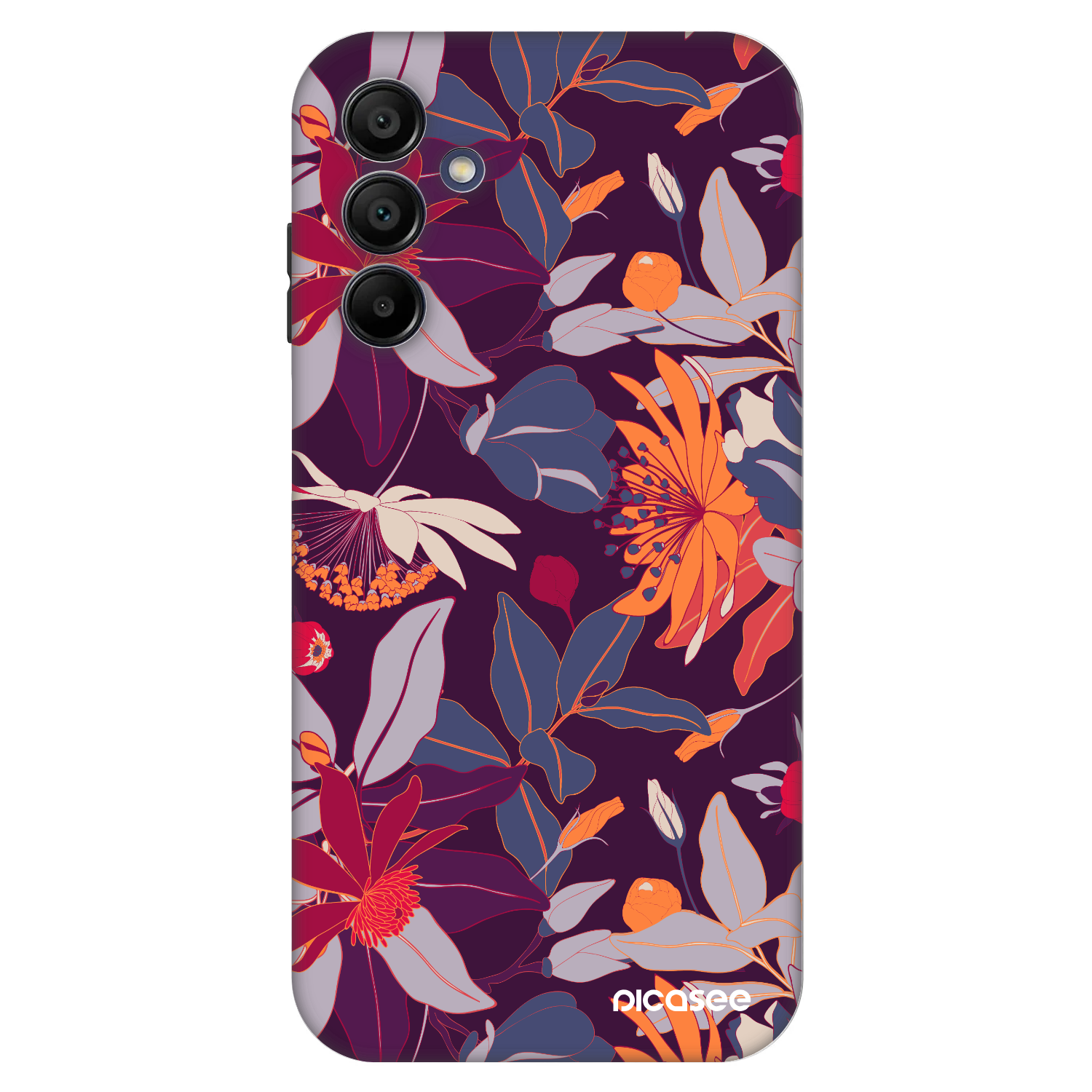 Picasee Fashion Case na Samsung Galaxy A15 A156B 5G - Purple Leaf
