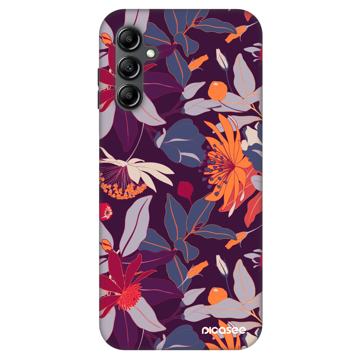 Picasee Fashion Case na Samsung Galaxy A14 4G A145R - Purple Leaf