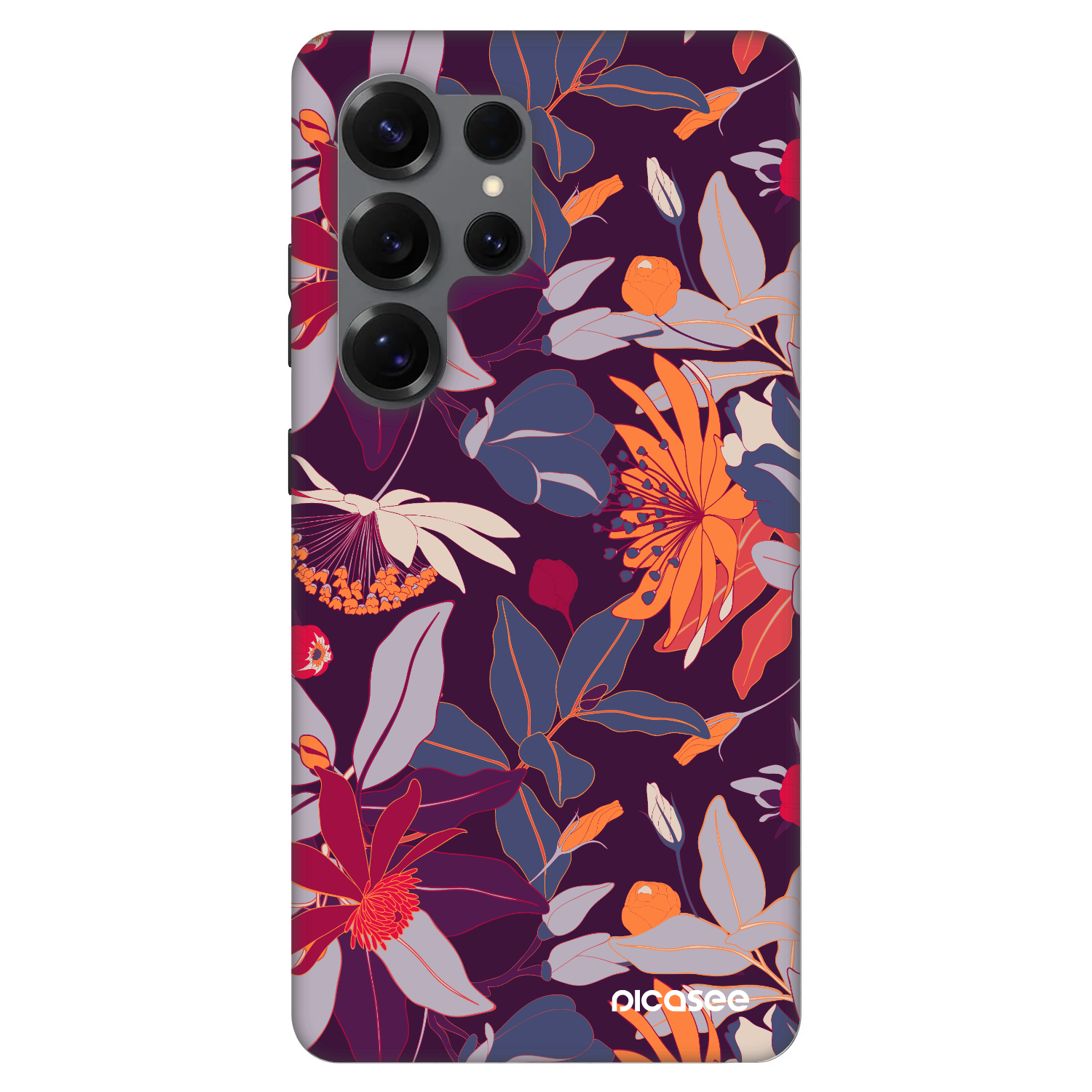 Picasee Fashion Case PowerShare pro Samsung Galaxy S25 Ultra 5G - Purple Leaf