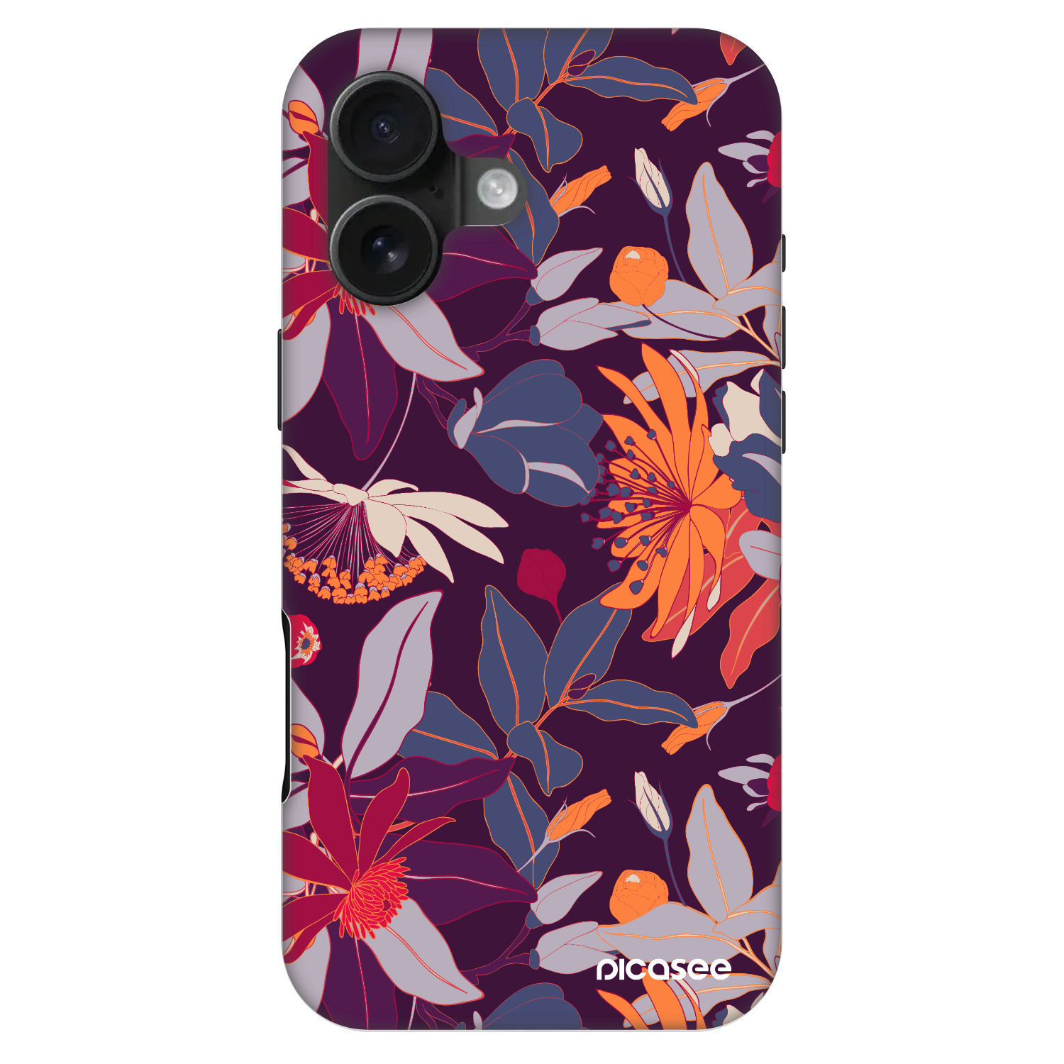 Picasee Fashion Case MagSafe na Apple iPhone 16 - Purple Leaf