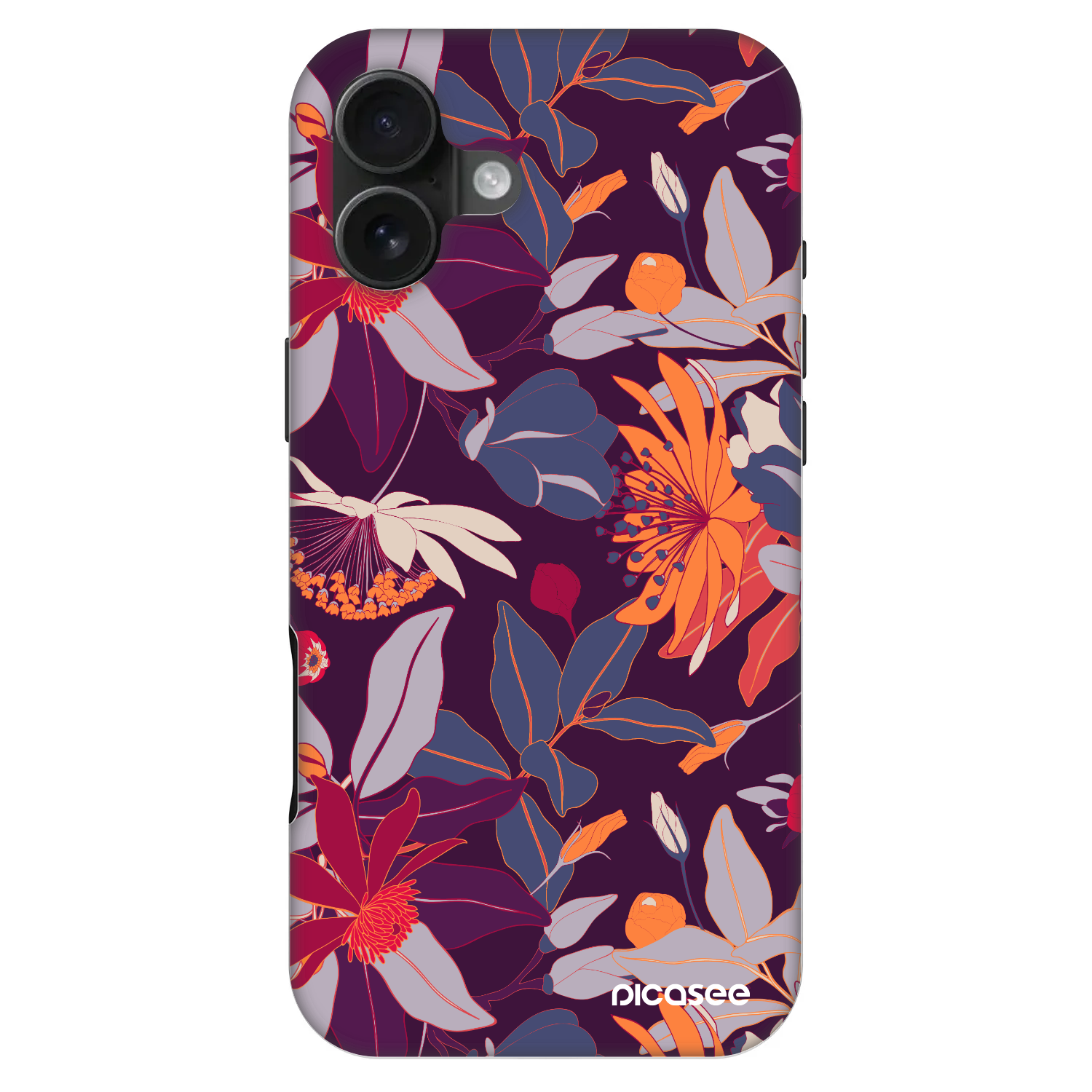 Picasee Fashion Case MagSafe na Apple iPhone 16 Plus - Purple Leaf