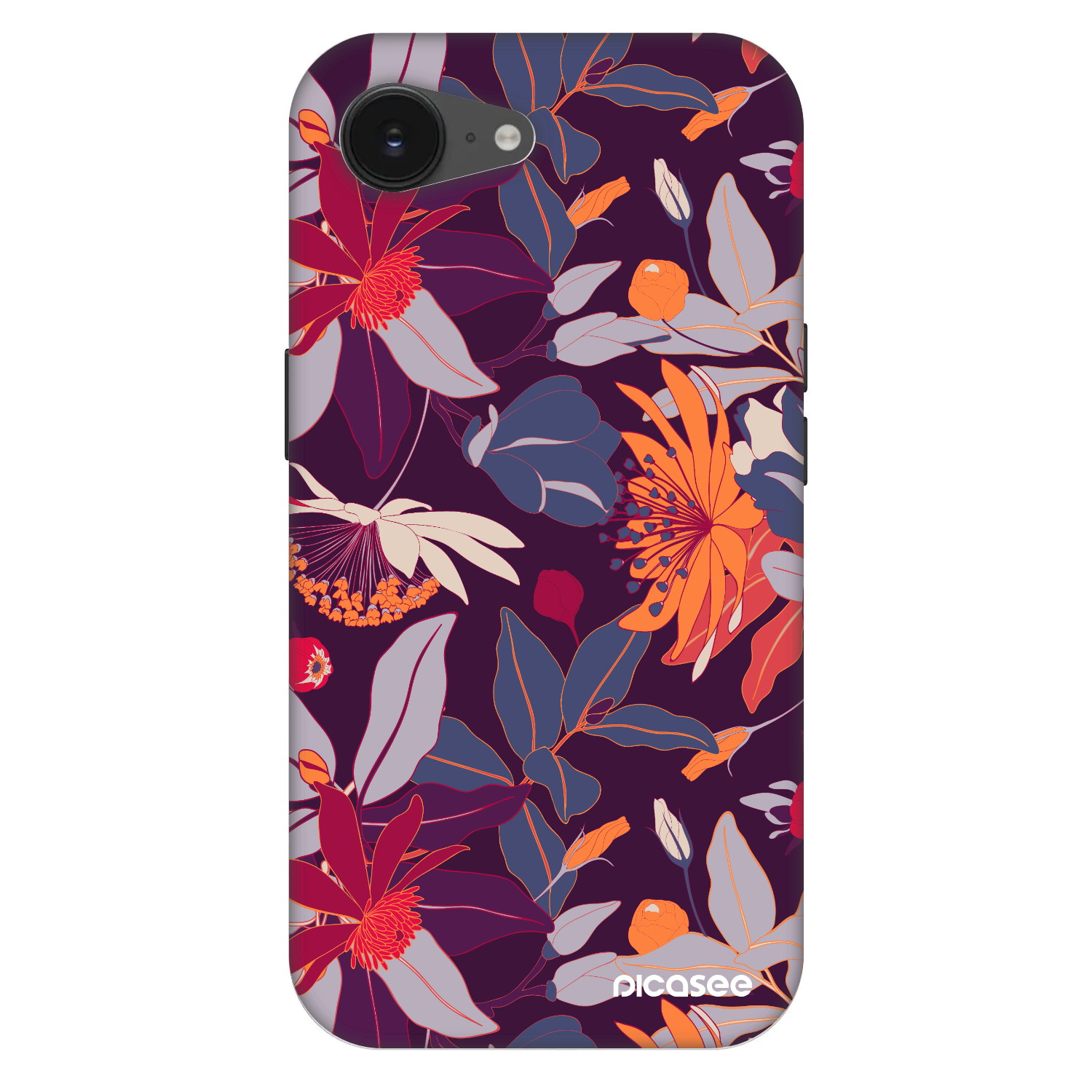 Picasee Fashion Case MagSafe na Apple iPhone 16e - Purple Leaf