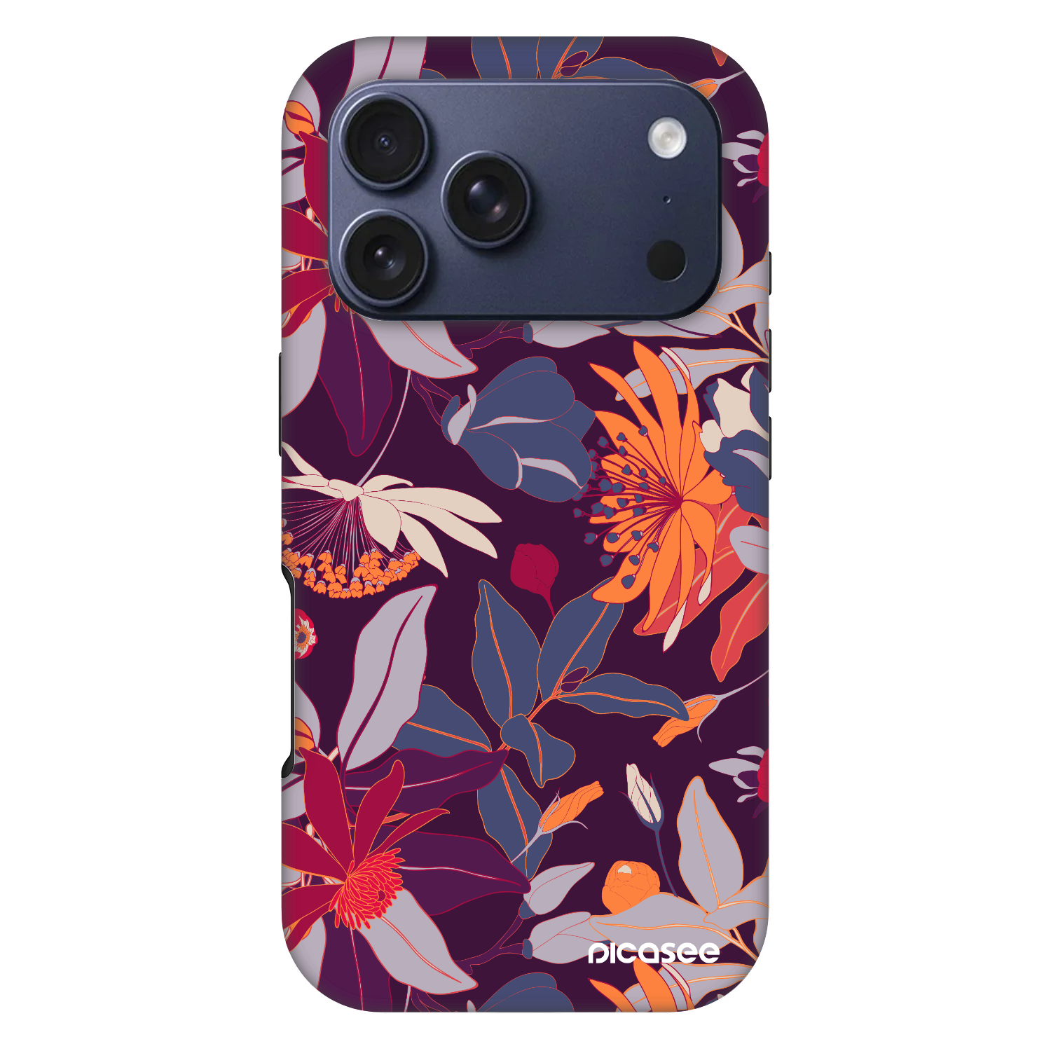 Picasee Fashion Case MagSafe na Apple iPhone 17 Pro - Purple Leaf