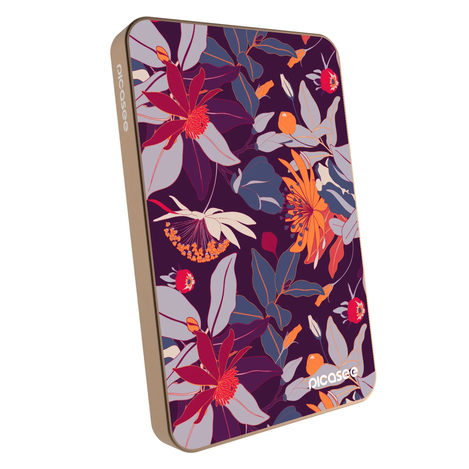 Picasee Powerbank z MagSafe 5 000 mAh Złoty - Purple Leaf