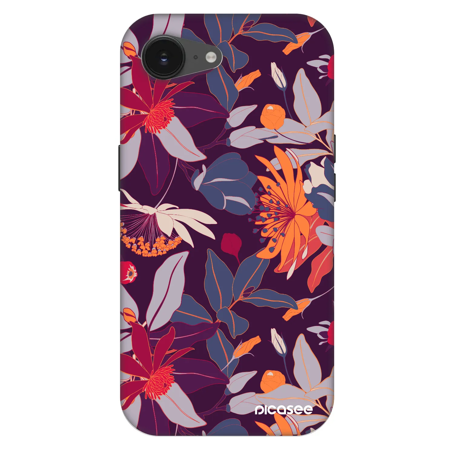 Picasee Fashion Case MagSafe na Apple iPhone 17e - Purple Leaf