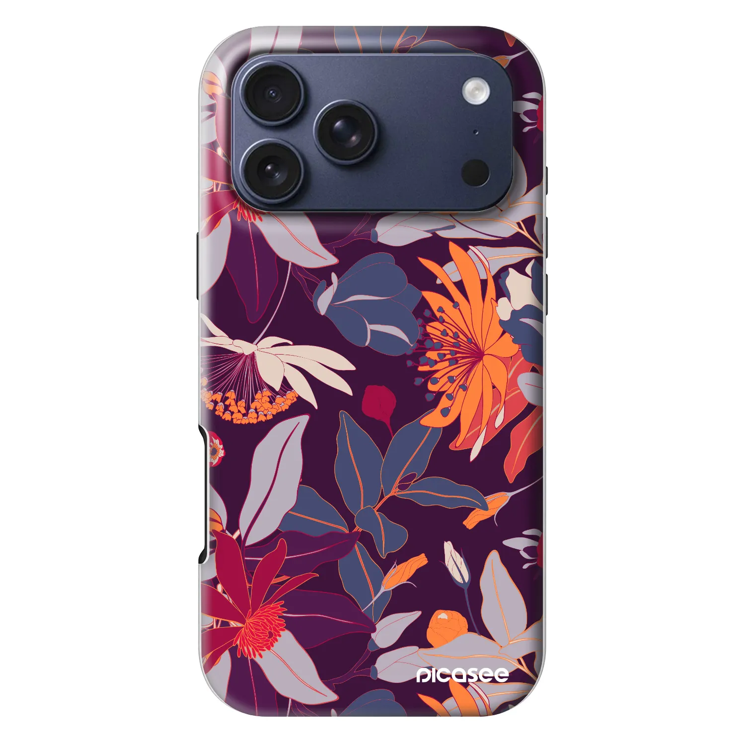 Picasee Fashion Case MagSafe na Apple iPhone 18 Pro Max - Purple Leaf