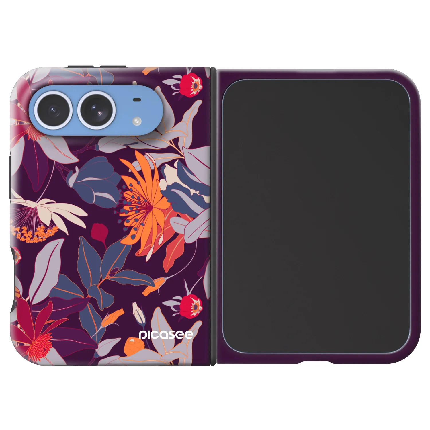 Picasee Fashion Case MagSafe na Apple iPhone Duo - Purple Leaf