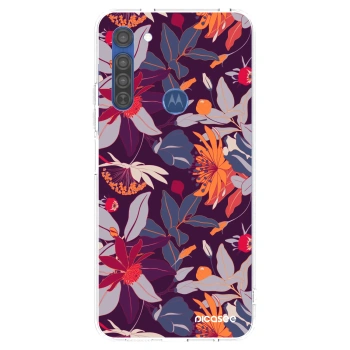 Etui na Motorola Moto G8 - Purple Leaf
