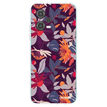 Picasee silikonowe przeźroczyste etui na Xiaomi Poco X5 - Purple Leaf
