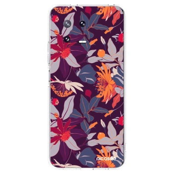 Picasee silikonowe przeźroczyste etui na Xiaomi 13 Pro - Purple Leaf