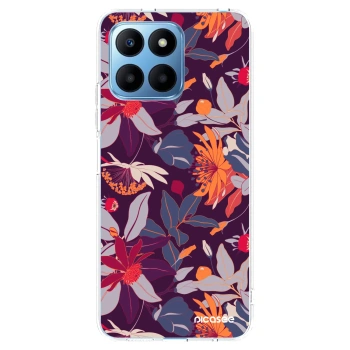 Picasee silikonowe przeźroczyste etui na Honor 70 Lite - Purple Leaf