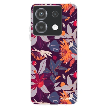 Picasee silikonowe przeźroczyste etui na Xiaomi Poco X6 - Purple Leaf
