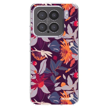 Picasee silikonowe przeźroczyste etui na Xiaomi 15 - Purple Leaf