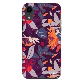 Etui na Apple iPhone XR - Purple Leaf