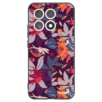 Picasee silikonowe czarne etui na Xiaomi 15T - Purple Leaf