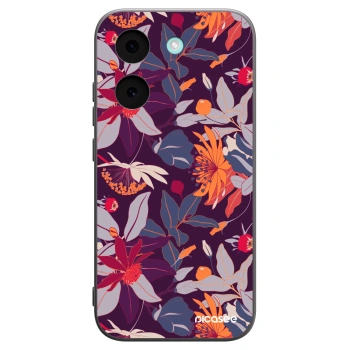 Picasee silikonowe czarne etui na Xiaomi Poco X8 Pro - Purple Leaf