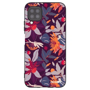 Picasee silikonowe czarne etui na Huawei P40 Lite - Purple Leaf