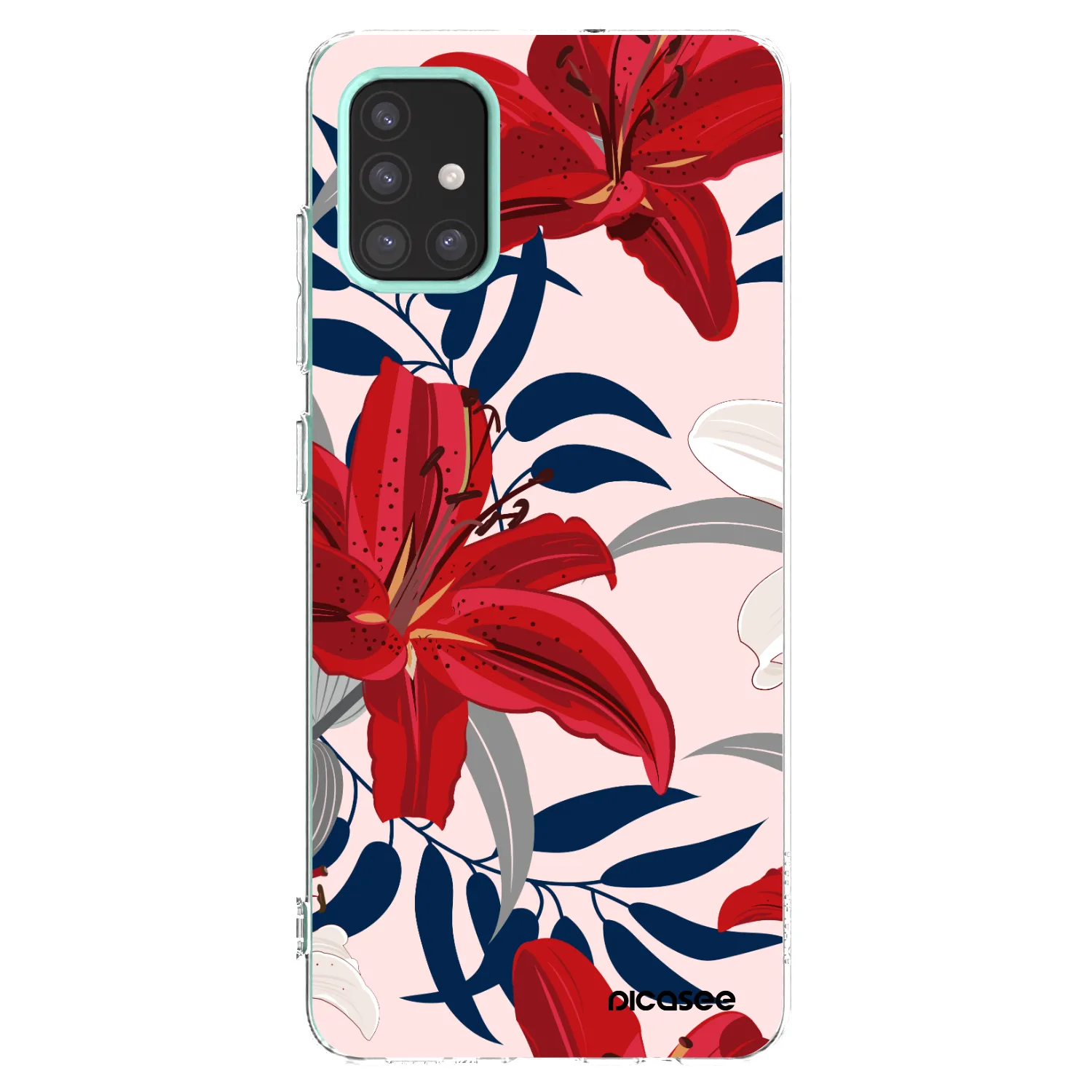 Picasee silikonowe przeźroczyste etui na Samsung Galaxy M31s - Red Lily