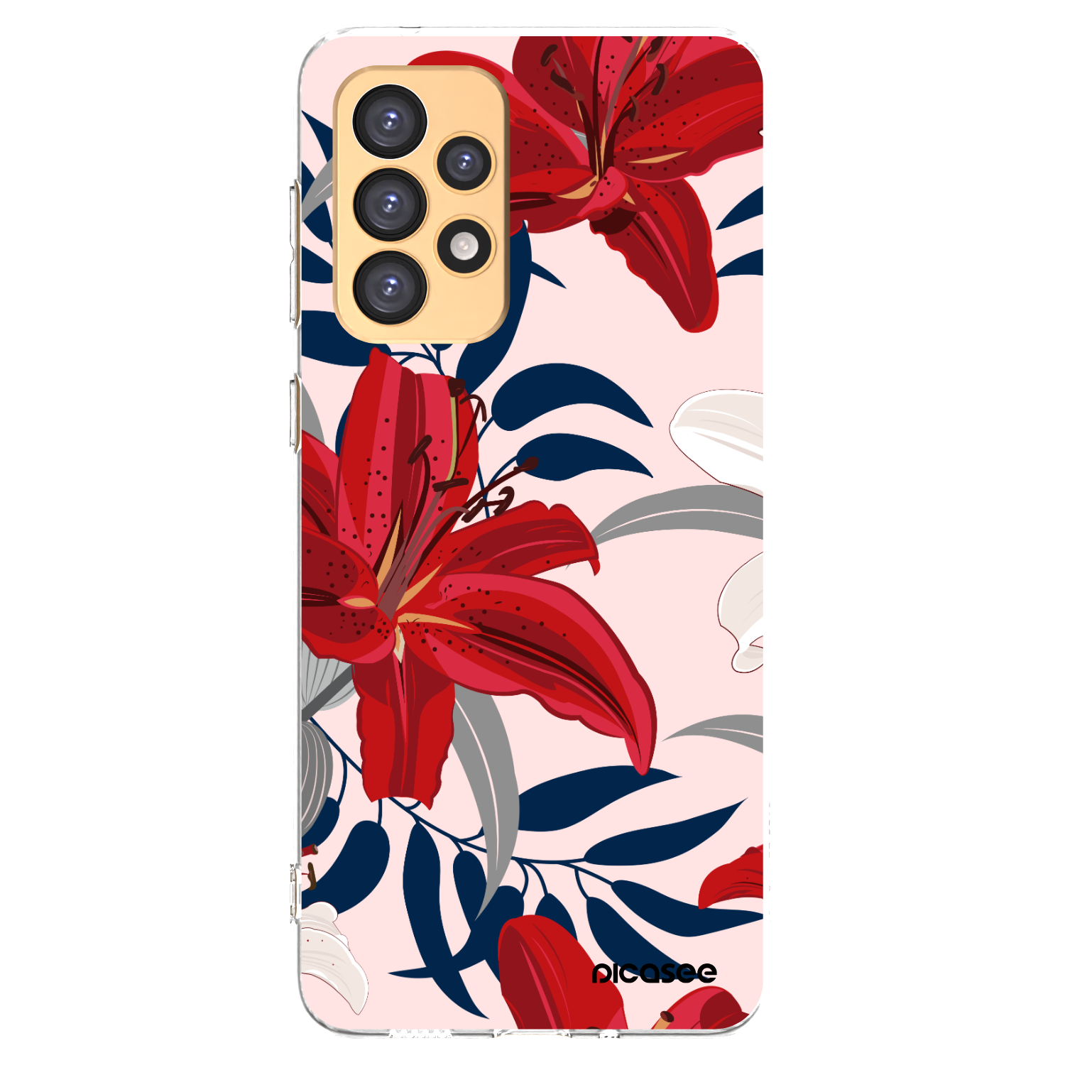 Picasee silikonowe przeźroczyste etui na Samsung Galaxy A33 5G A336 - Red Lily