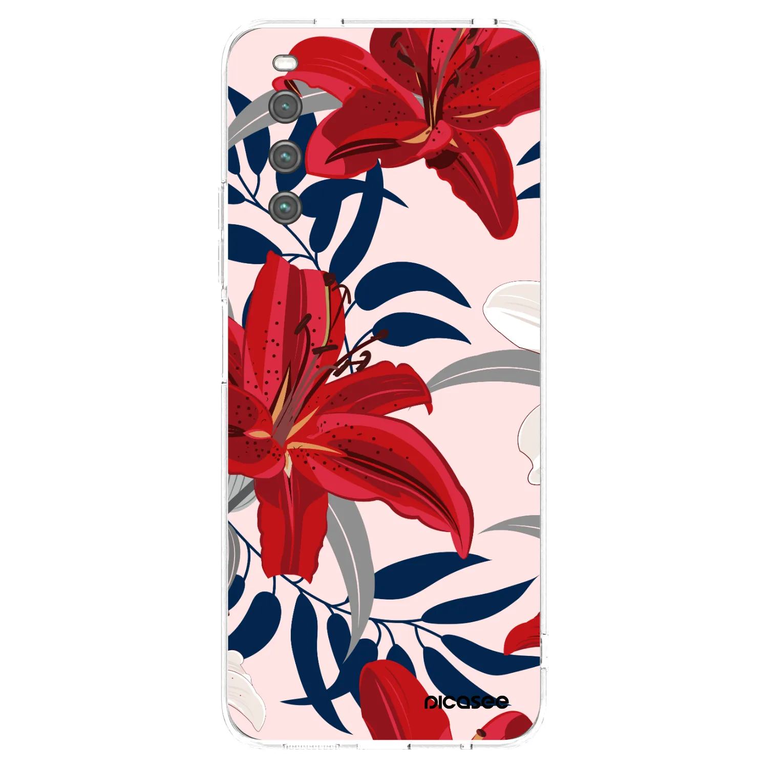 Picasee silikonowe przeźroczyste etui na Sony Xperia 10 IV 5G - Red Lily