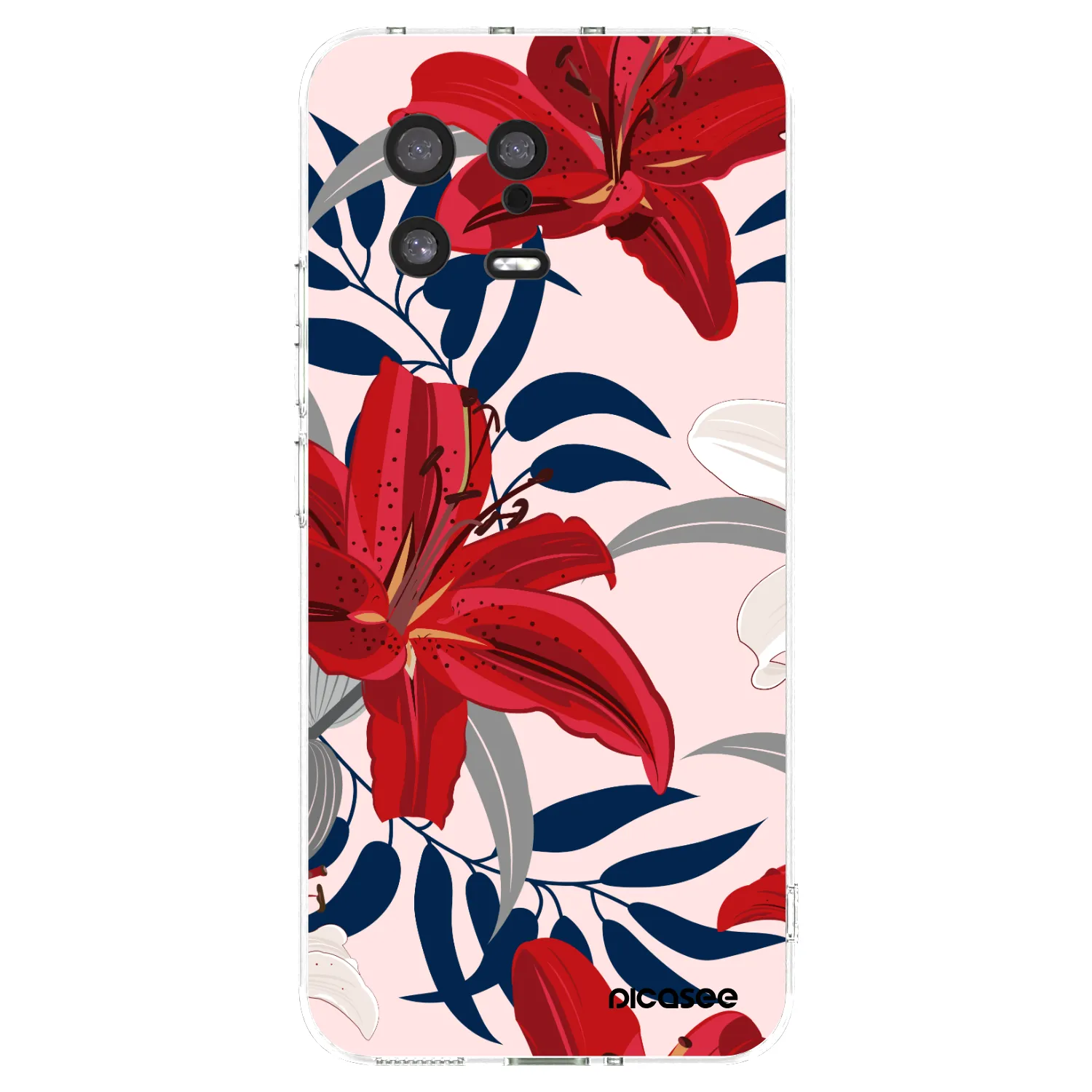 Picasee silikonowe przeźroczyste etui na Xiaomi 13 - Red Lily