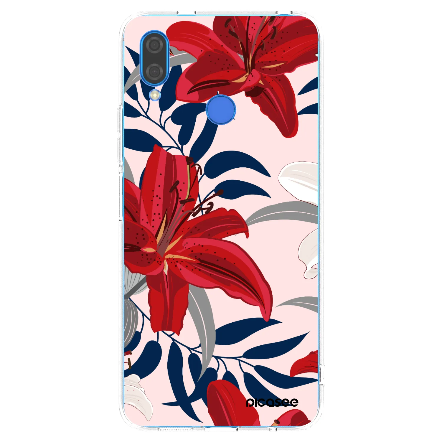 Picasee silikonowe przeźroczyste etui na Huawei Nova 3i - Red Lily