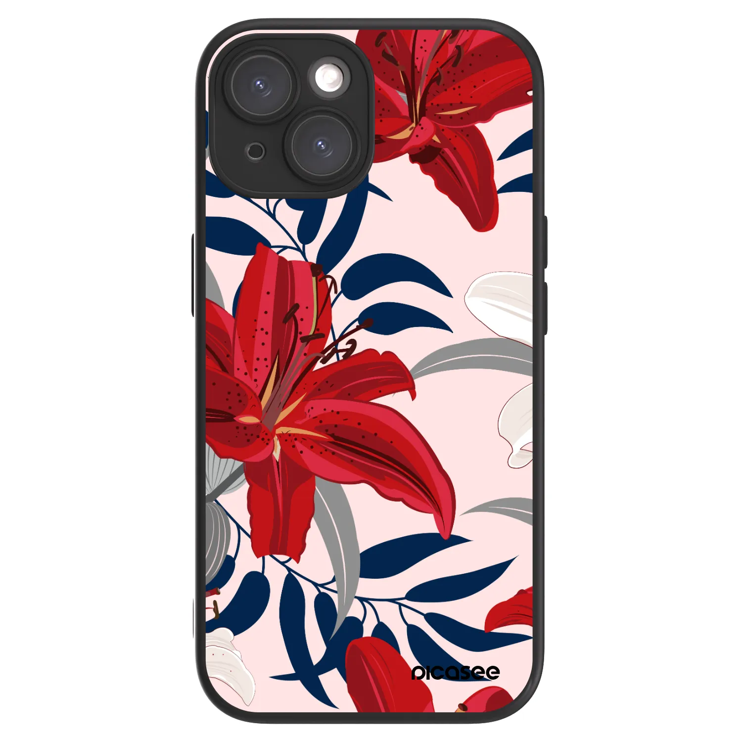 Picasee ULTIMATE CASE MagSafe pro Apple iPhone 15 - Red Lily