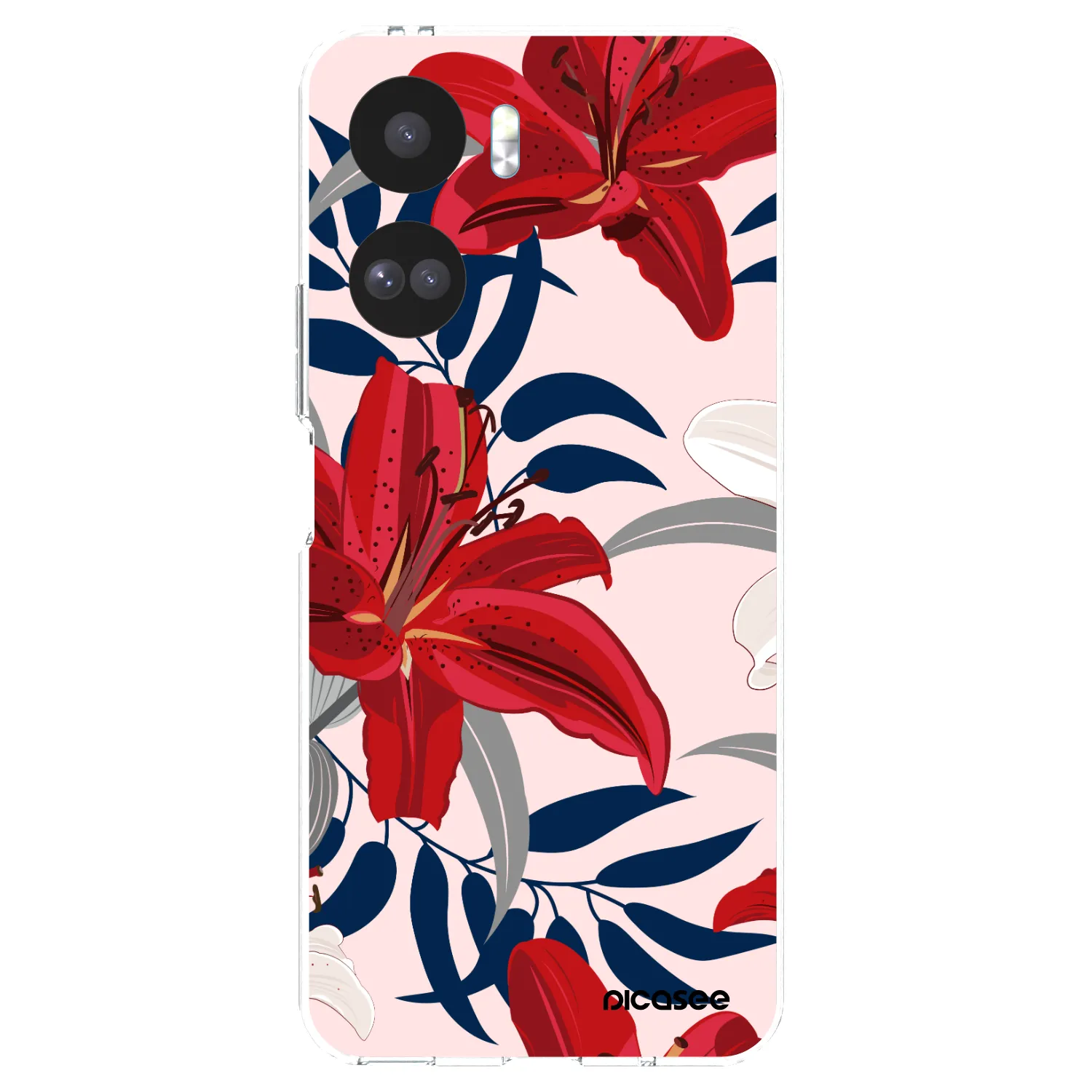 Picasee silikonowe przeźroczyste etui na Honor 90 Lite 5G - Red Lily