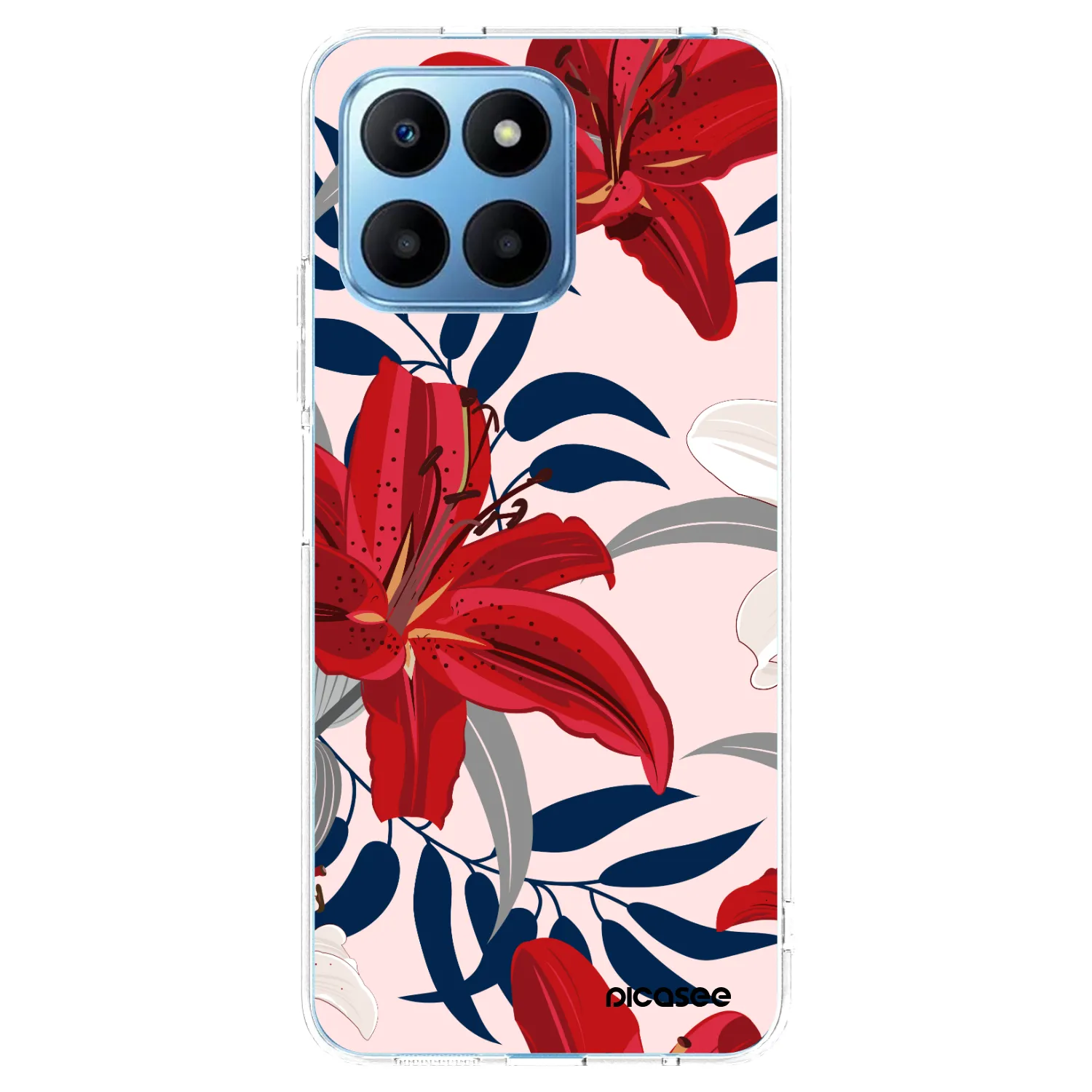 Picasee silikonowe przeźroczyste etui na Honor 70 Lite - Red Lily