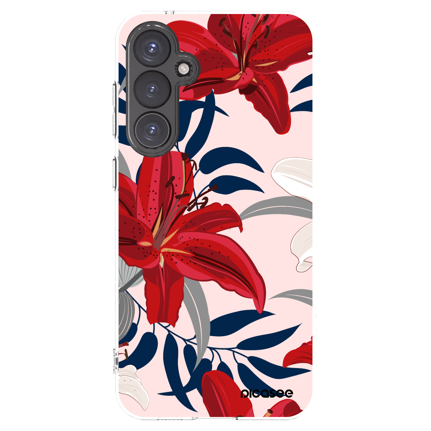 Picasee silikonowe przeźroczyste etui na Samsung Galaxy S23 FE S711B - Red Lily