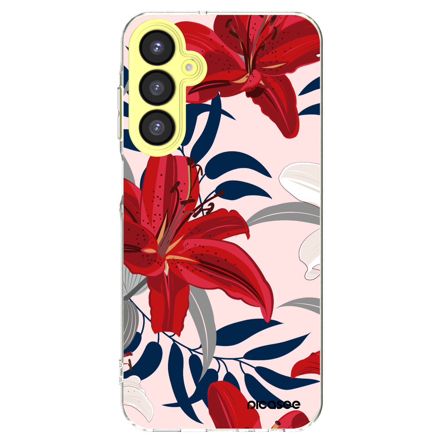 Picasee silikonowe przeźroczyste etui na Samsung Galaxy A25 A256B 5G - Red Lily