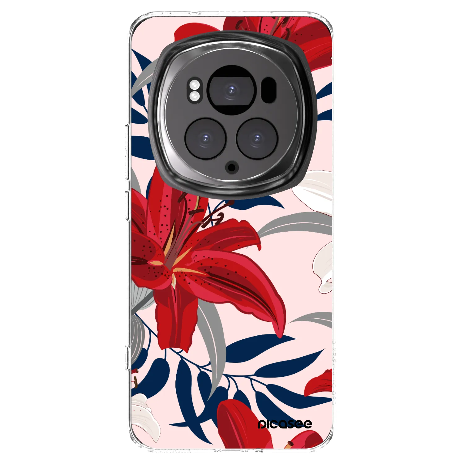 Picasee silikonowe przeźroczyste etui na Honor Magic6 Pro - Red Lily