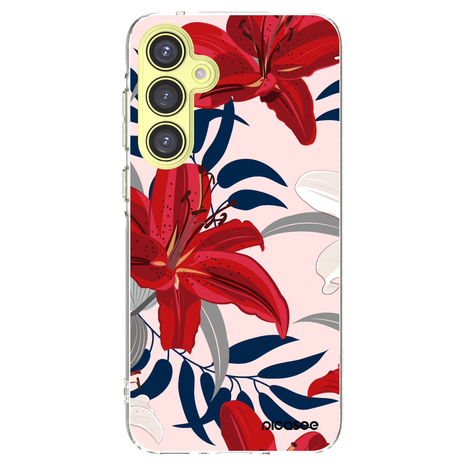 Picasee silikonowe przeźroczyste etui na Samsung Galaxy A35 5G A356B - Red Lily
