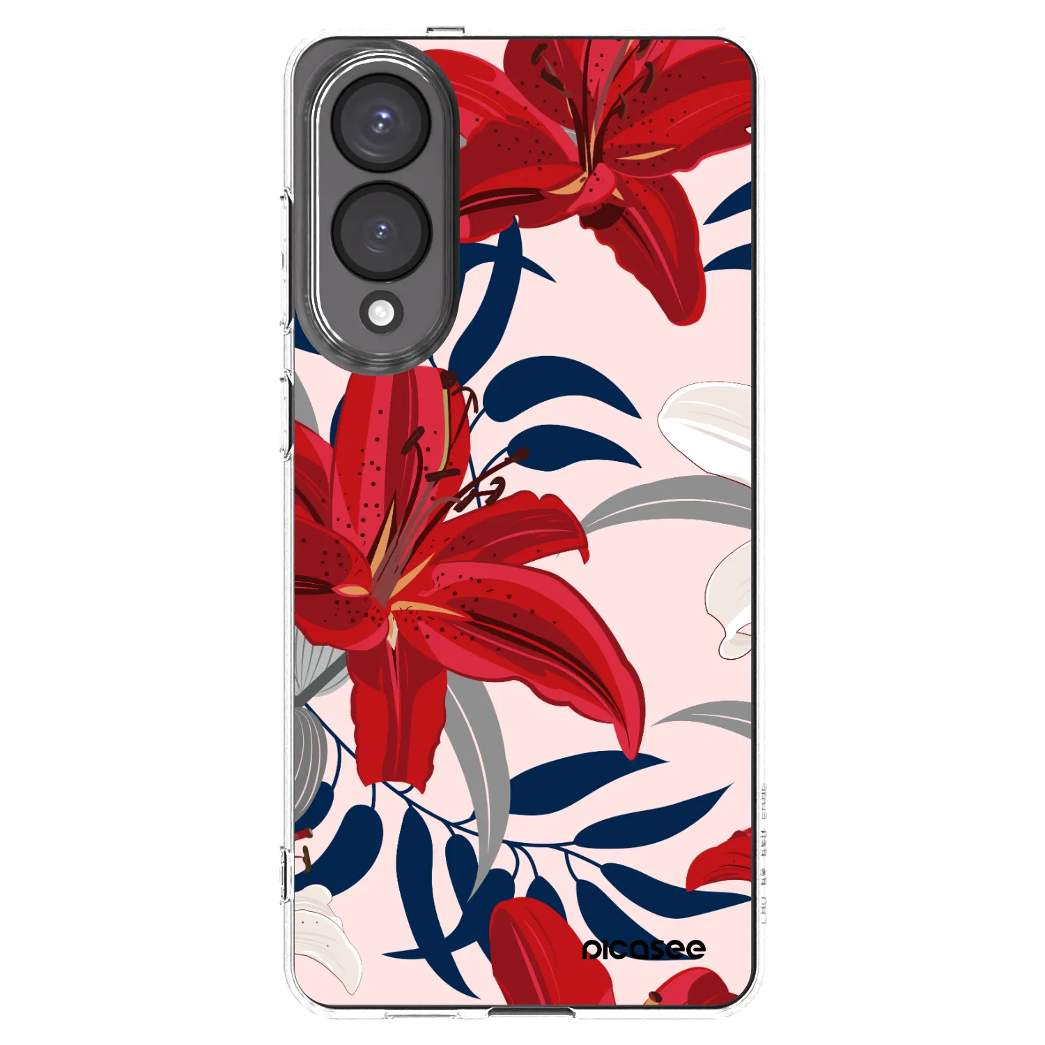 Picasee silikonowe przeźroczyste etui na Samsung Galaxy S25 Edge 5G - Red Lily