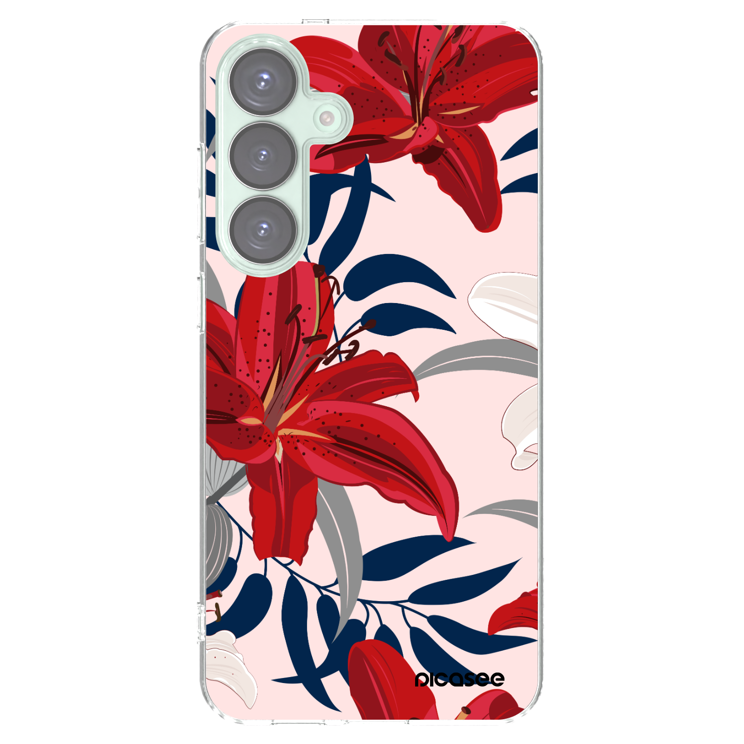 Picasee silikonowe przeźroczyste etui na Samsung Galaxy S25+ 5G - Red Lily