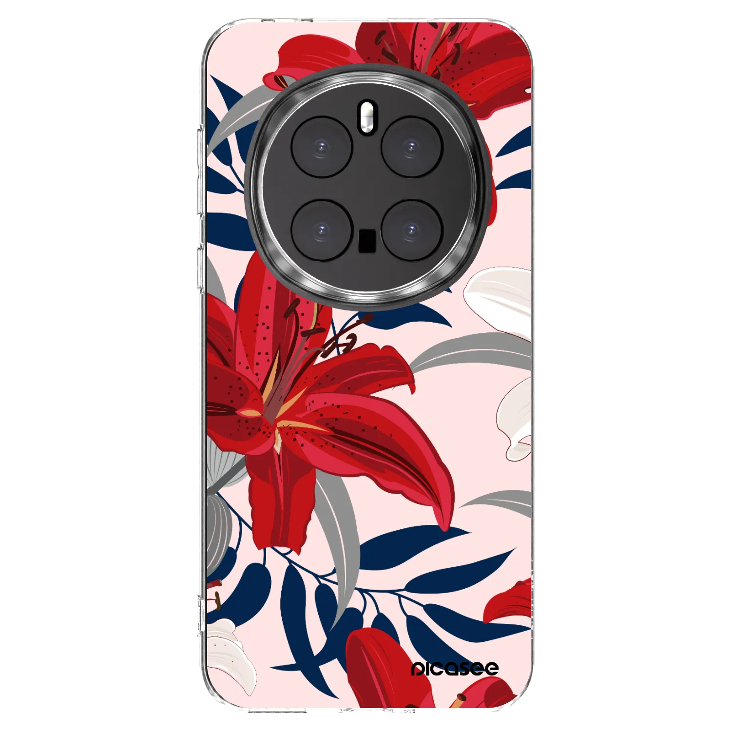 Picasee silikonowe przeźroczyste etui na Honor Magic7 Pro 5G - Red Lily
