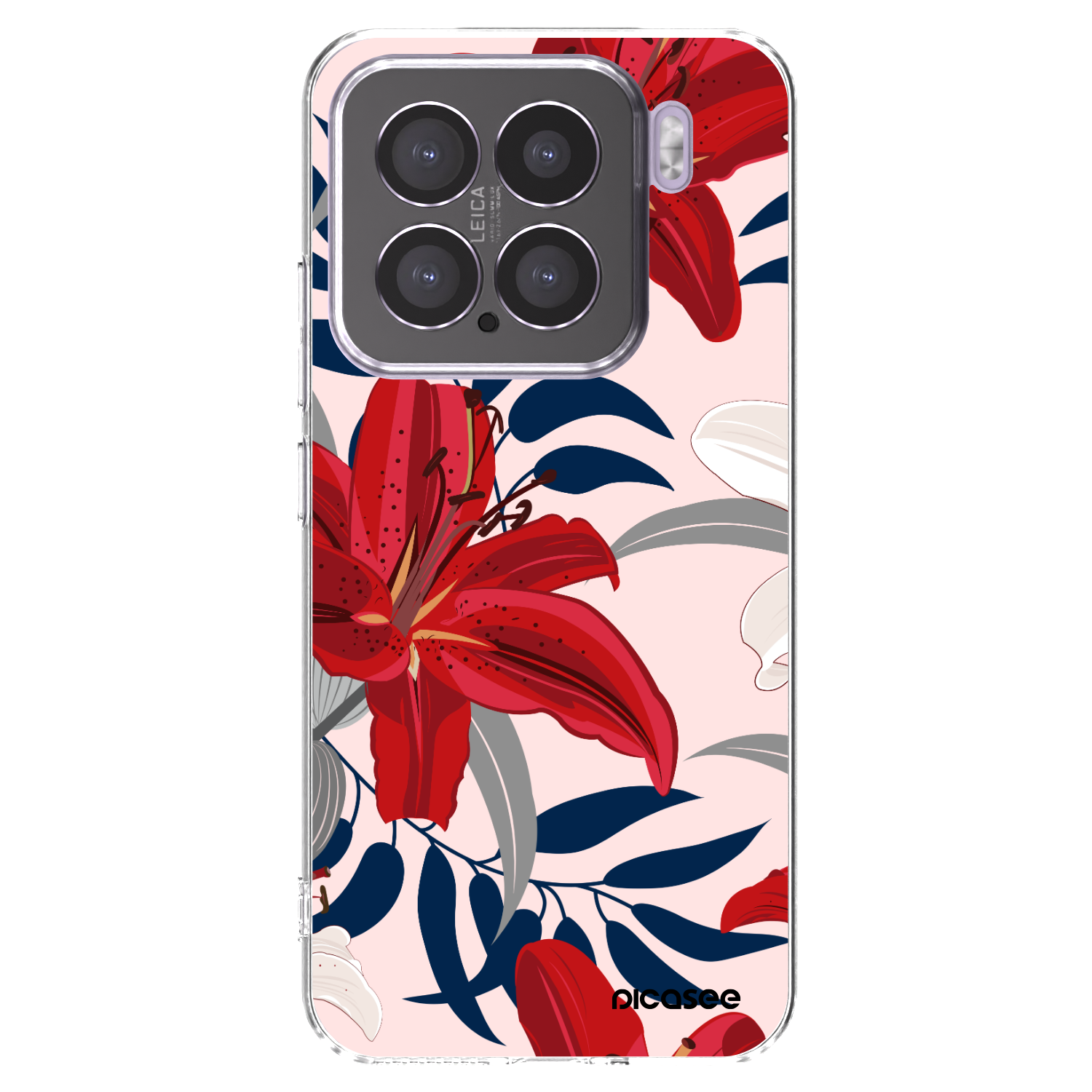 Picasee silikonowe przeźroczyste etui na Xiaomi 15 - Red Lily