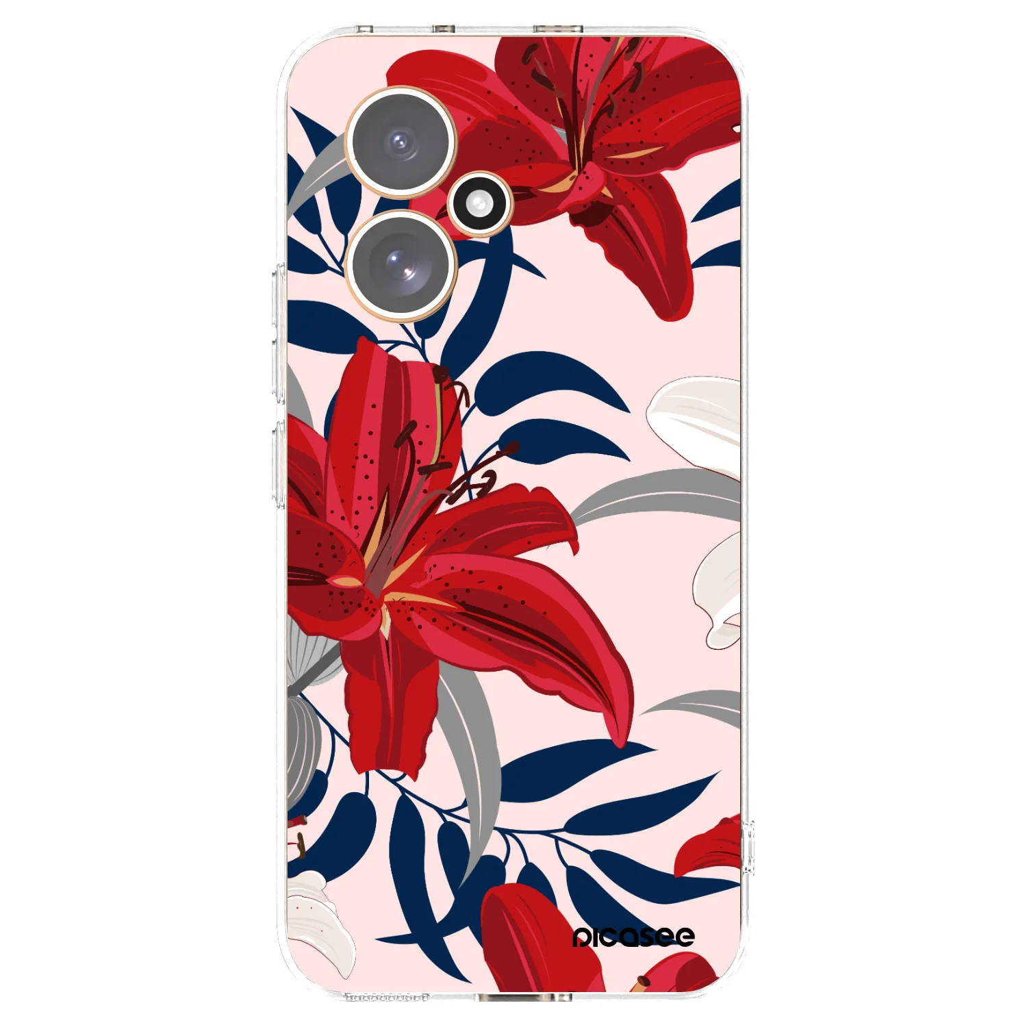Picasee silikonowe przeźroczyste etui na Honor 400 5G - Red Lily
