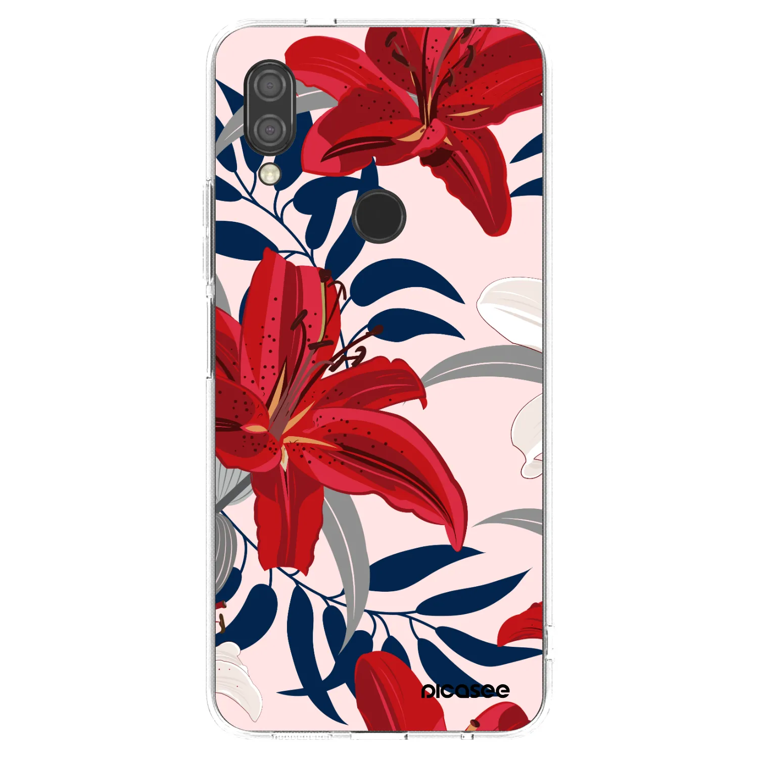 Picasee silikonowe przeźroczyste etui na Xiaomi Redmi 7 - Red Lily