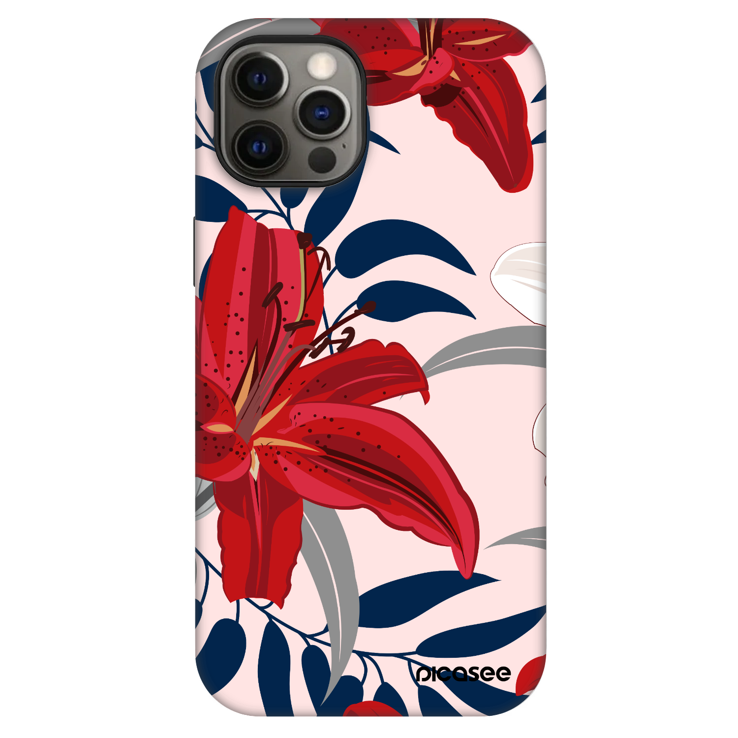 Picasee Fashion Case MagSafe na Apple iPhone 12 Pro - Red Lily